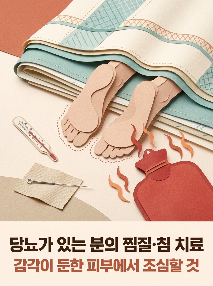 당뇨가 있는 분이 찜질·침 치료를 받을 때 — 감각이 둔한 피부에서 조심할 것