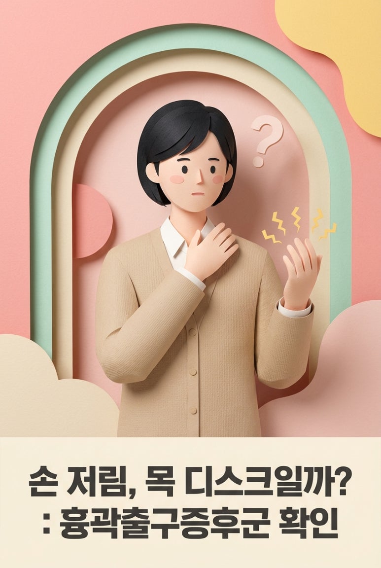 손 저림, 목 디스크인 줄 알았는데 '흉곽출구증후군'이라고요?
