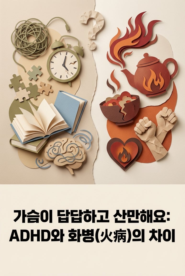  가슴이 답답하고 산만해요: ADHD와 화병(火病)의 차이