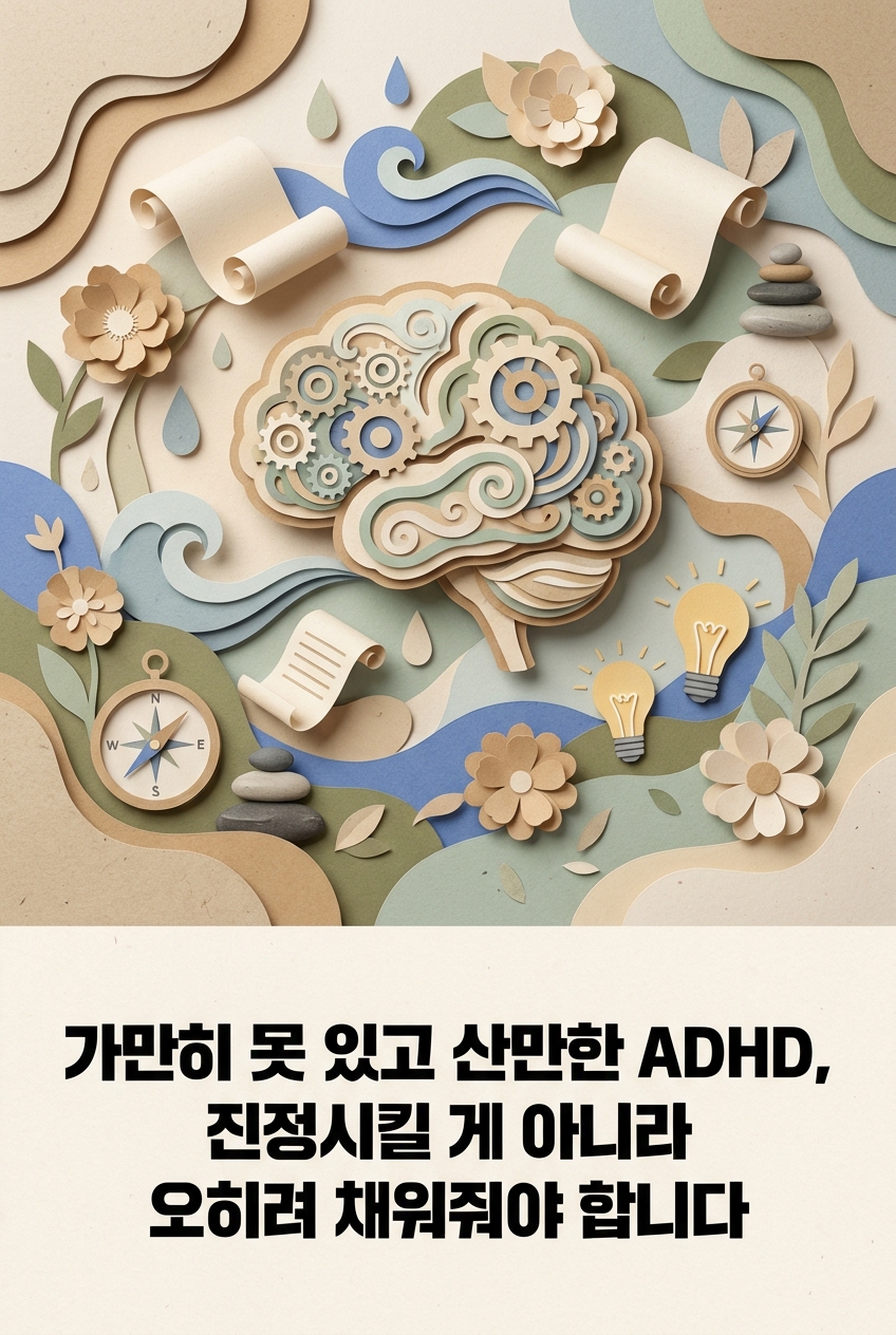 가만히 못 있고 산만한 ADHD, 진정시킬 게 아니라 오히려 채워줘야 합니다