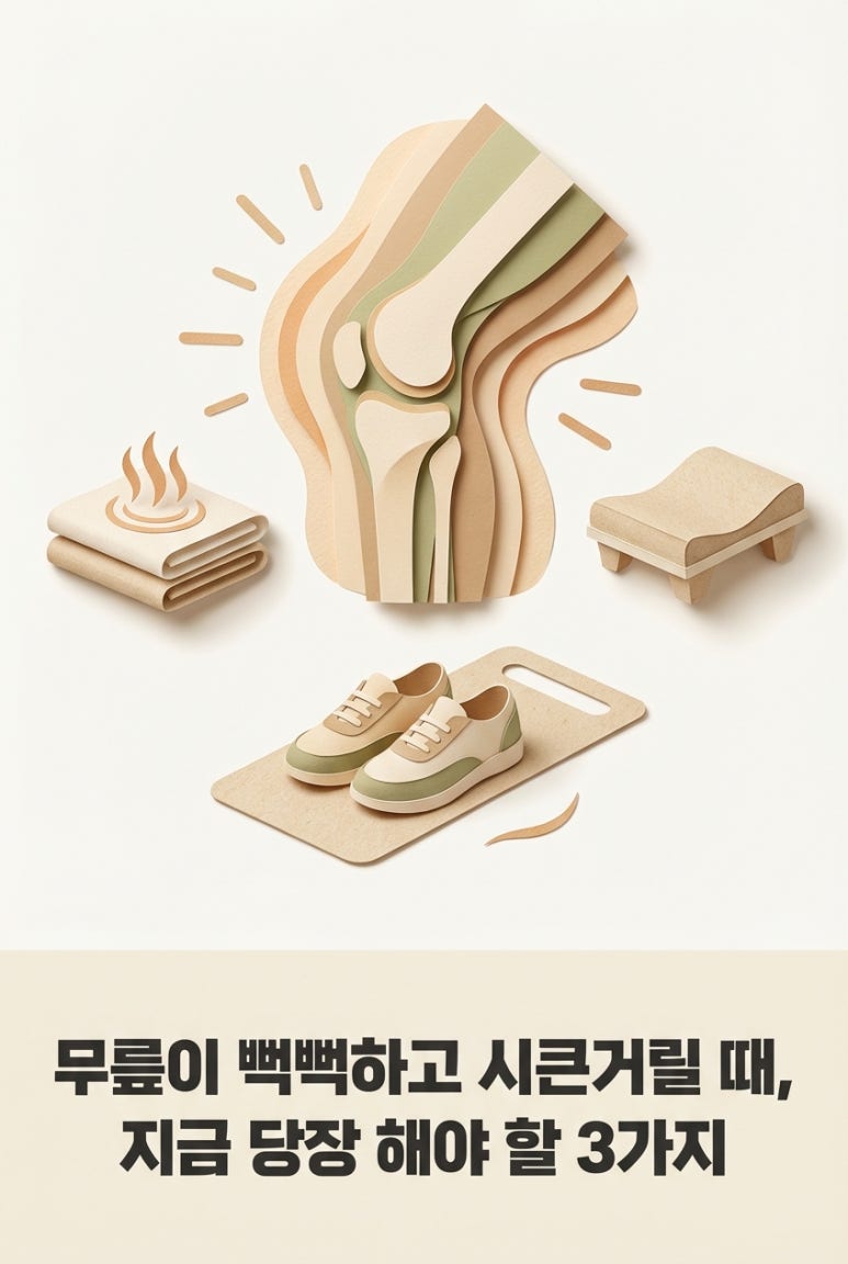 무릎이 뻑뻑하고 시큰거릴 때, 지금 당장 해야 할 3가지