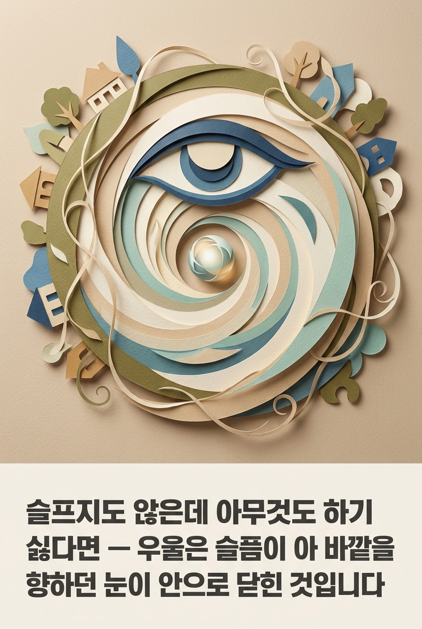 슬프지도 않은데 아무것도 하기 싫다면 — 우울은 슬픔이 아니라 바깥을 향하던 눈이 안으로 닫힌 것입니다