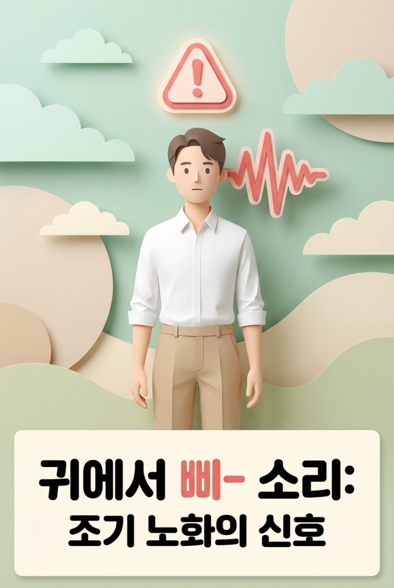 젊은 당신의 귀에서 '삐-' 소리가 난다면? 이명, 조기 노화의 경고음일 수 있습니다