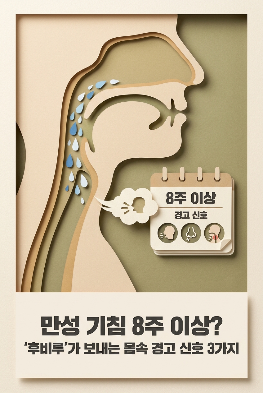 만성 기침 8주 이상? '후비루'가 보내는 몸속 경고 신호 3가지 